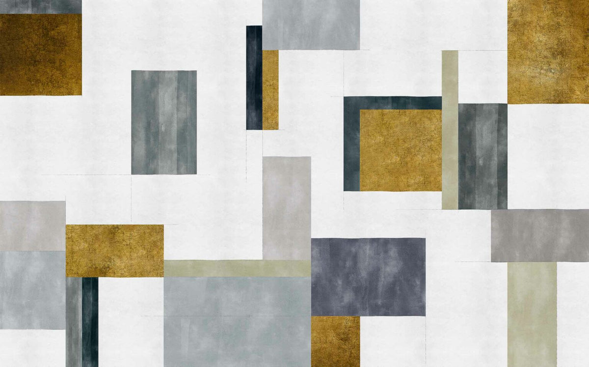 Color Study mural by Coordonné in Gold, flat pattern view