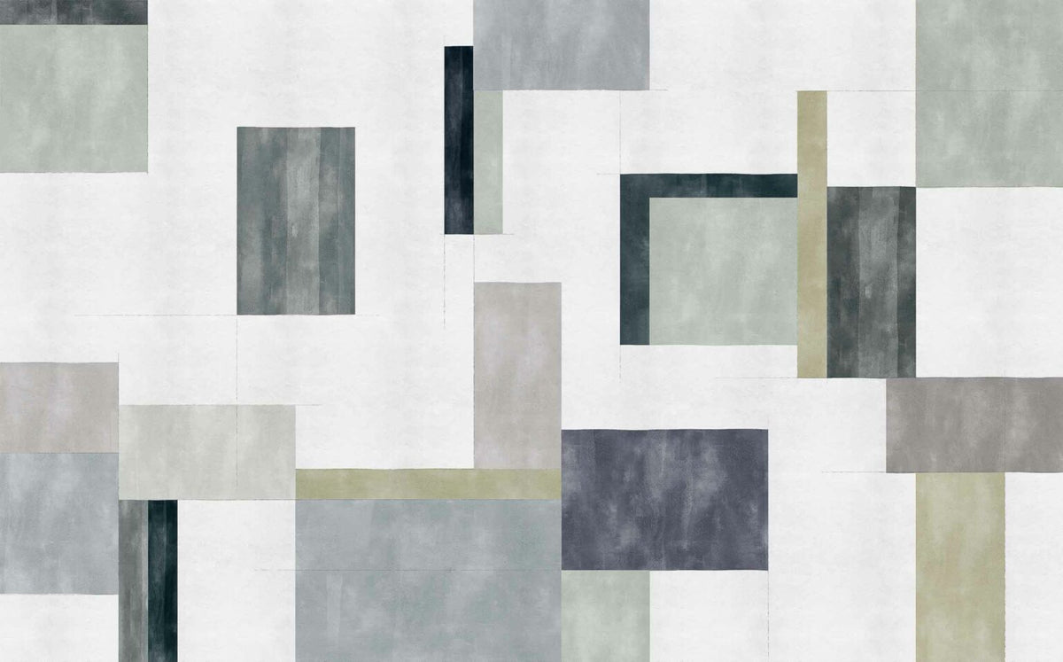 Color Study mural by Coordonné in Grey, flat pattern view