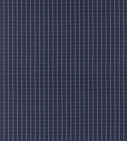 Compass Check Fabric by Mulberry Home Indigo