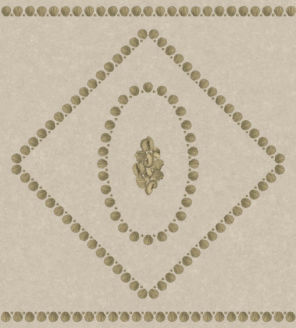 Conchiglie Wallpaper by Cole & Son Gold on Stone