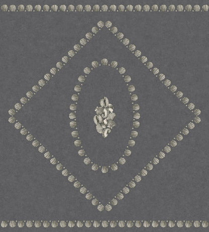 Conchiglie Wallpaper by Cole & Son Soft Gold on Charcoal