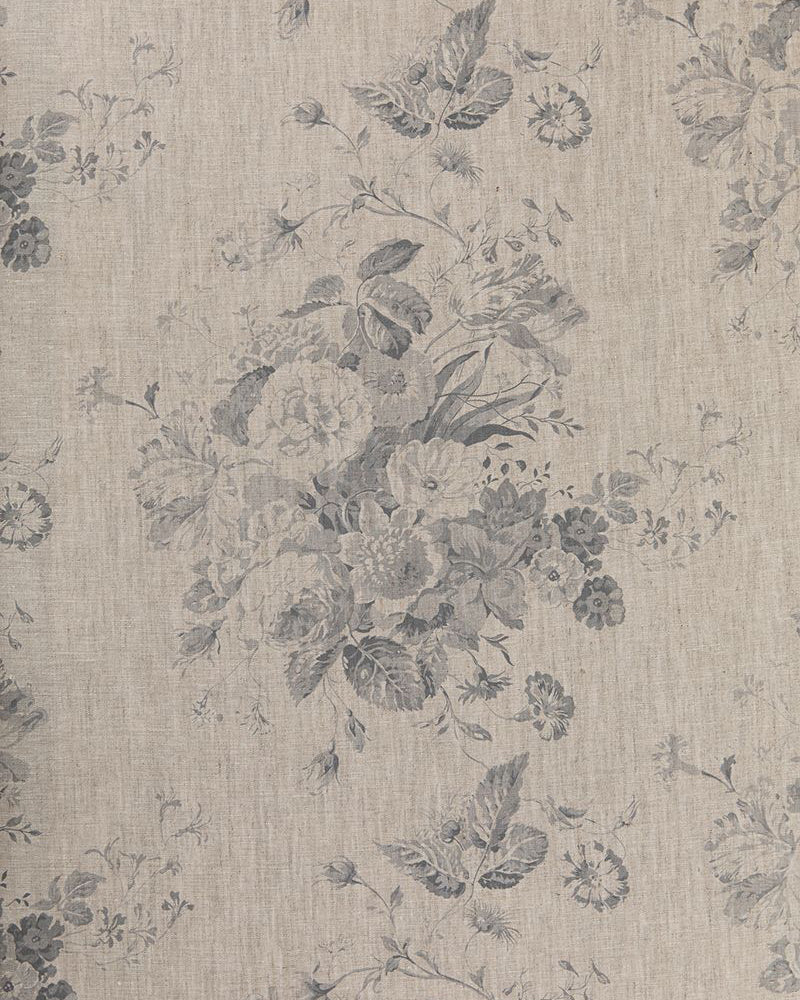 Constance French Blue on Natural fabric by Cabbages & Roses