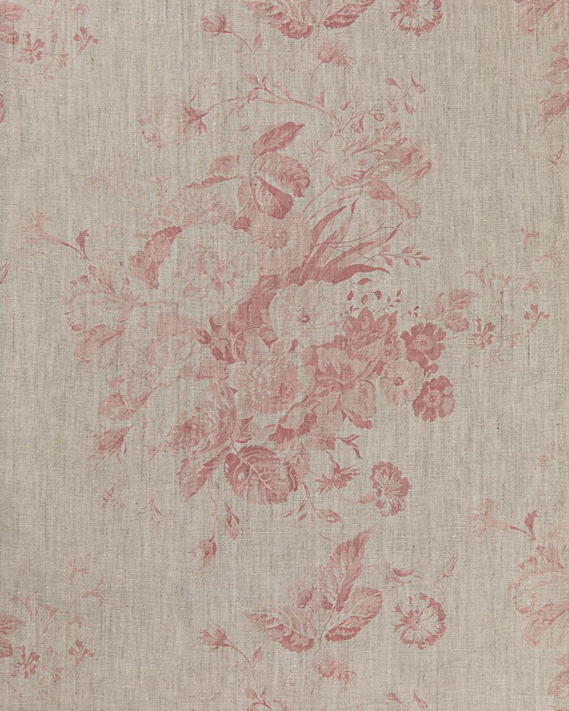 Constance Pink on Natural fabric by Cabbages & Roses