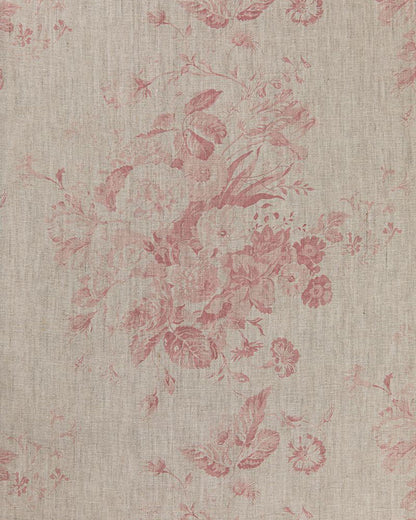 Constance Pink on Natural fabric by Cabbages & Roses