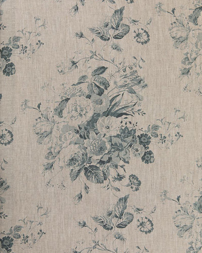 Constance Teal on Natural fabric by Cabbages & Roses