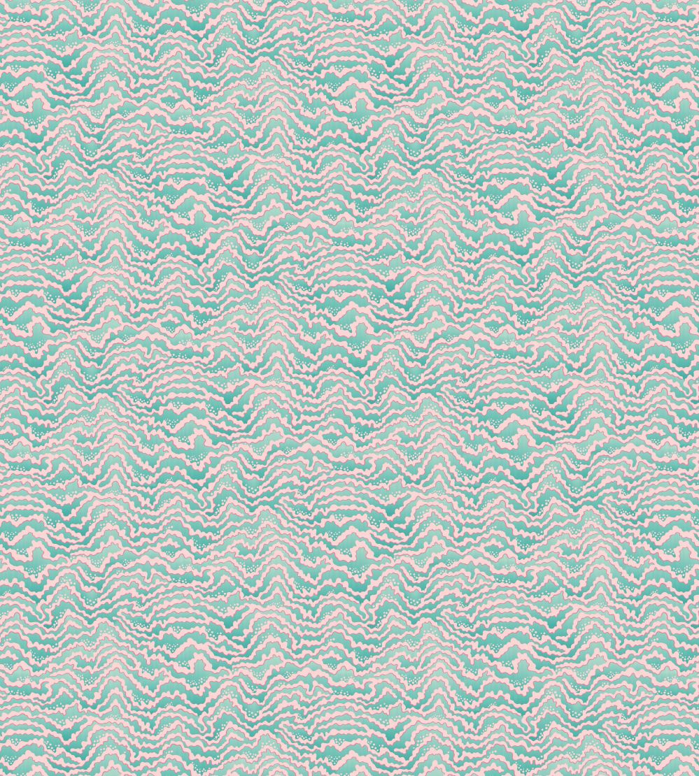 Contour Wallpaper by Ohpopsi Bubblegum & Mint