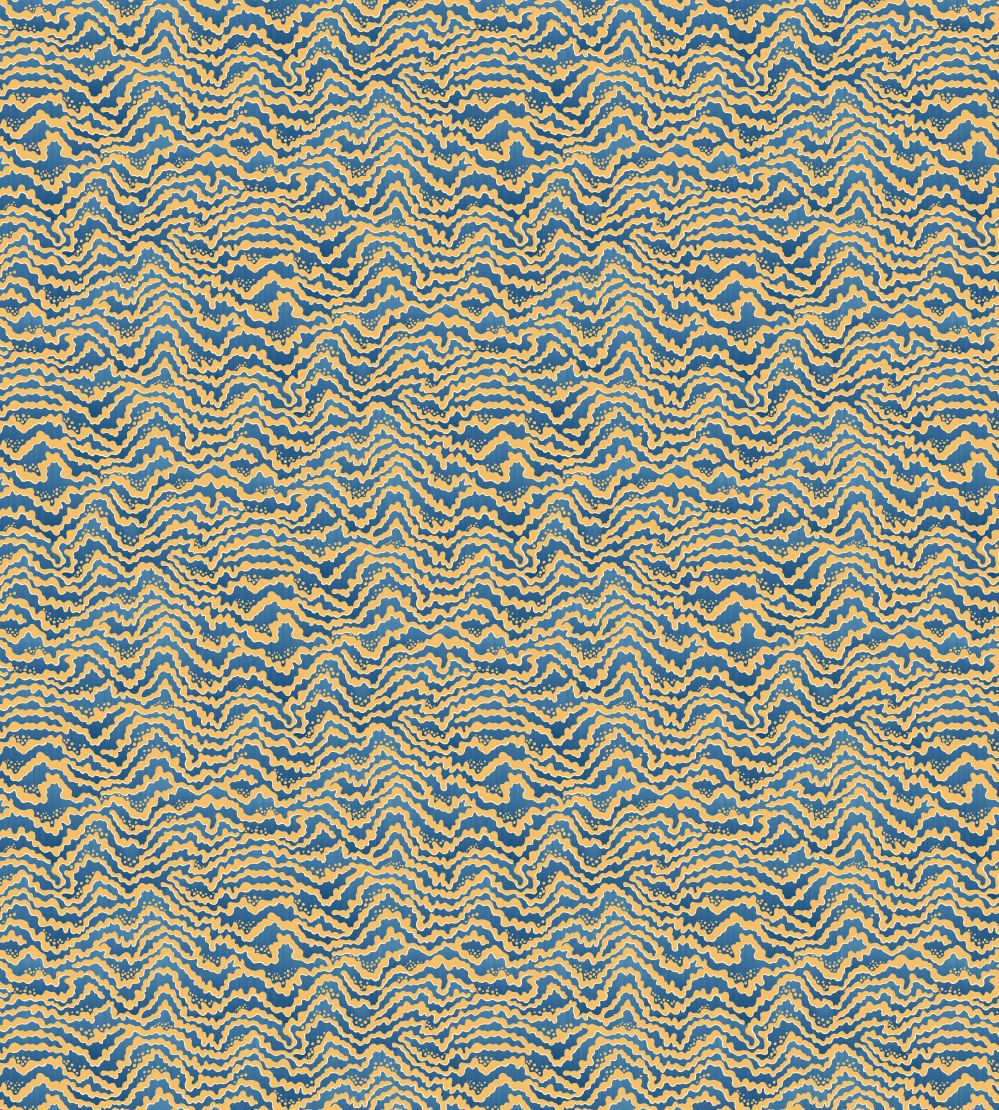 Contour Wallpaper by Ohpopsi Denim & Ochre