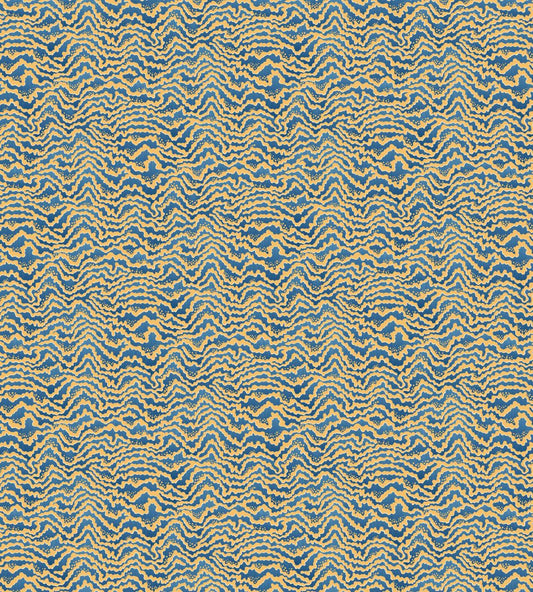 Contour Wallpaper by Ohpopsi Denim & Ochre