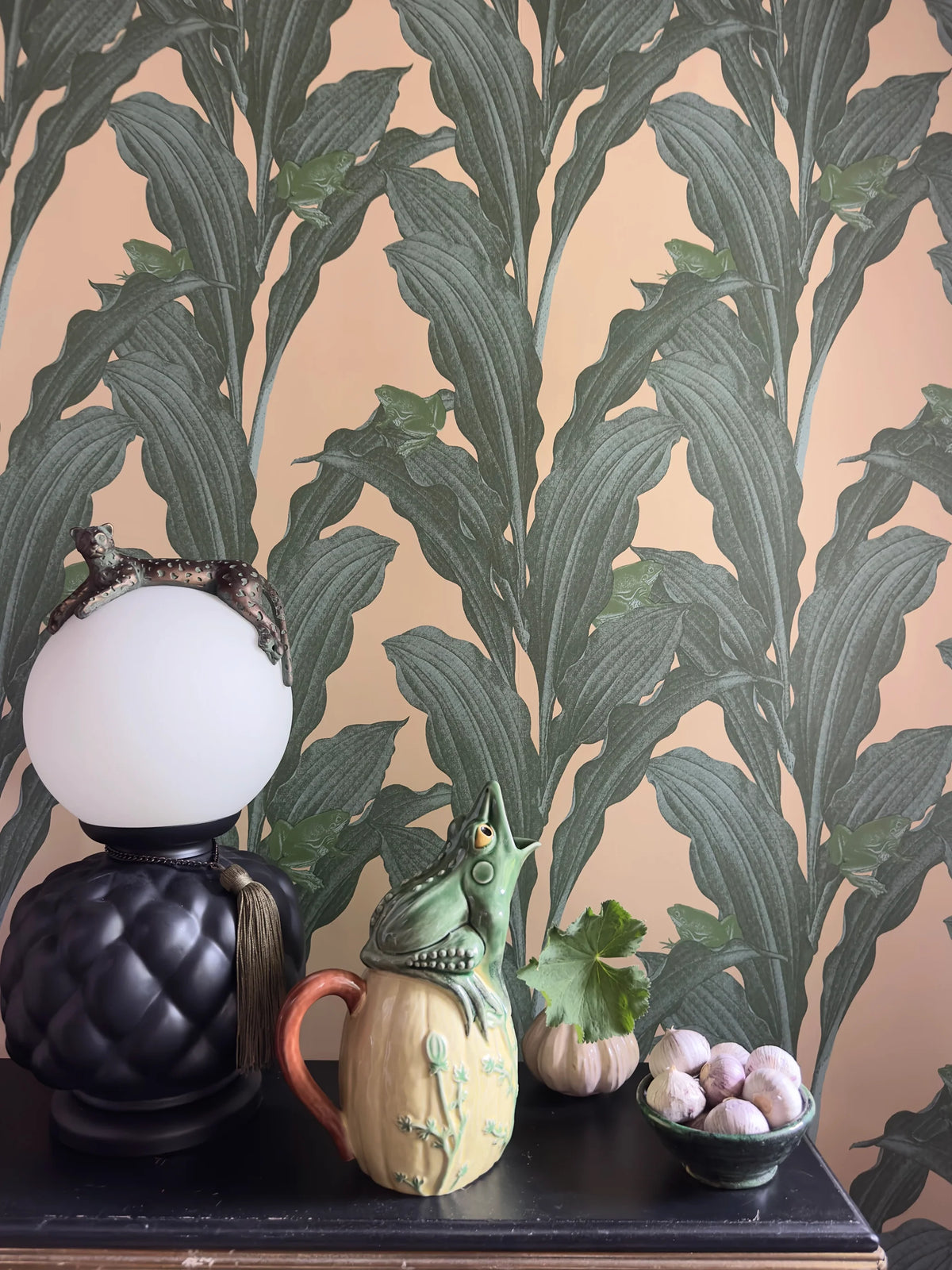 Cool Kermit Wallpaper by Studio Lisa Bengtsson in Green, room view