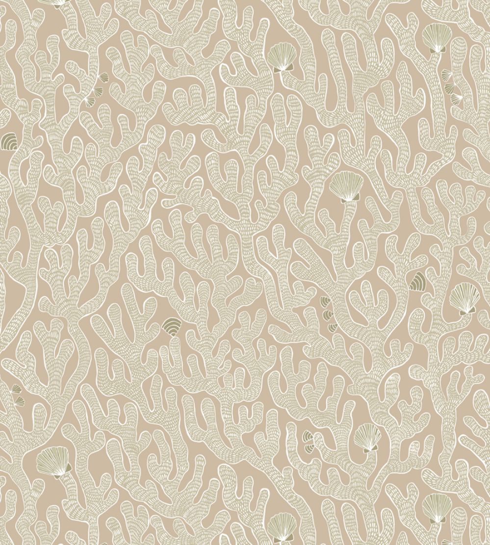Coral Wallpaper by Josephine Munsey Edge Sand