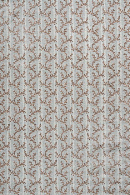 Coral Stripe Fabric by Jean Monro in Chocolate/Mineral
