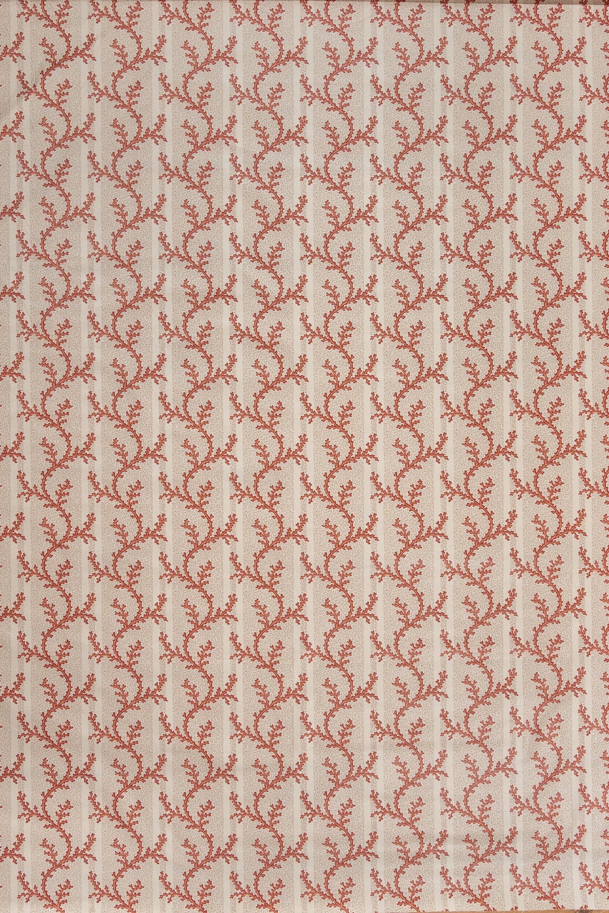 Coral Stripe Fabric by Jean Monro in Coral/Buff