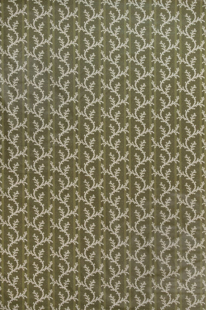 Coral Stripe Fabric by Jean Monro in Lichen