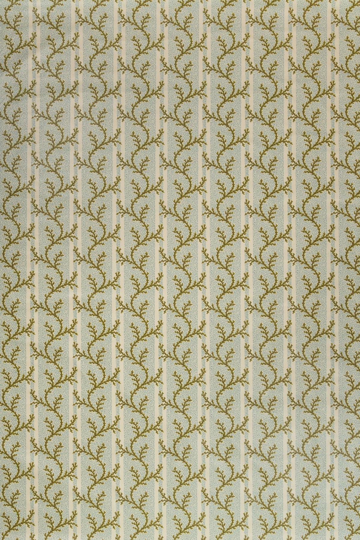 Coral Stripe Fabric by Jean Monro in Olive/Blue