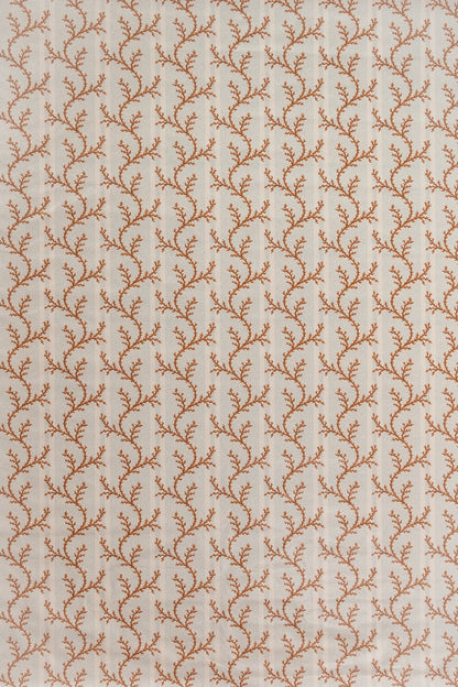 Coral Stripe Fabric by Jean Monro in Tobacco/Mineral