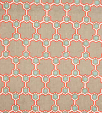 Cordoba Fabric by Vanderhurd Coral/Moonstone
