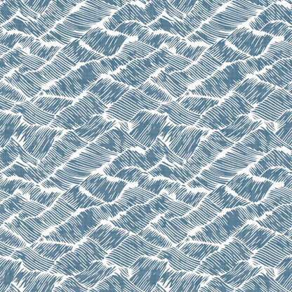 Core Auguste wallpaper by Coordonné in Blue, flat pattern view