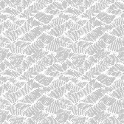 Core Auguste wallpaper by Coordonné in Silver, flat pattern view