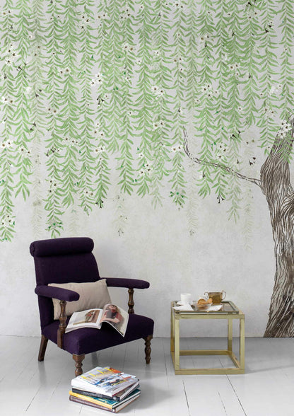 Core Cora mural by Coordonné in Spring, shown in a styled room
