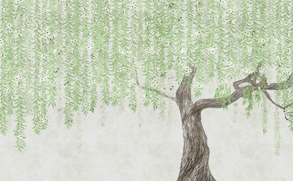 Core Cora mural by Coordonné in Spring, flat pattern view