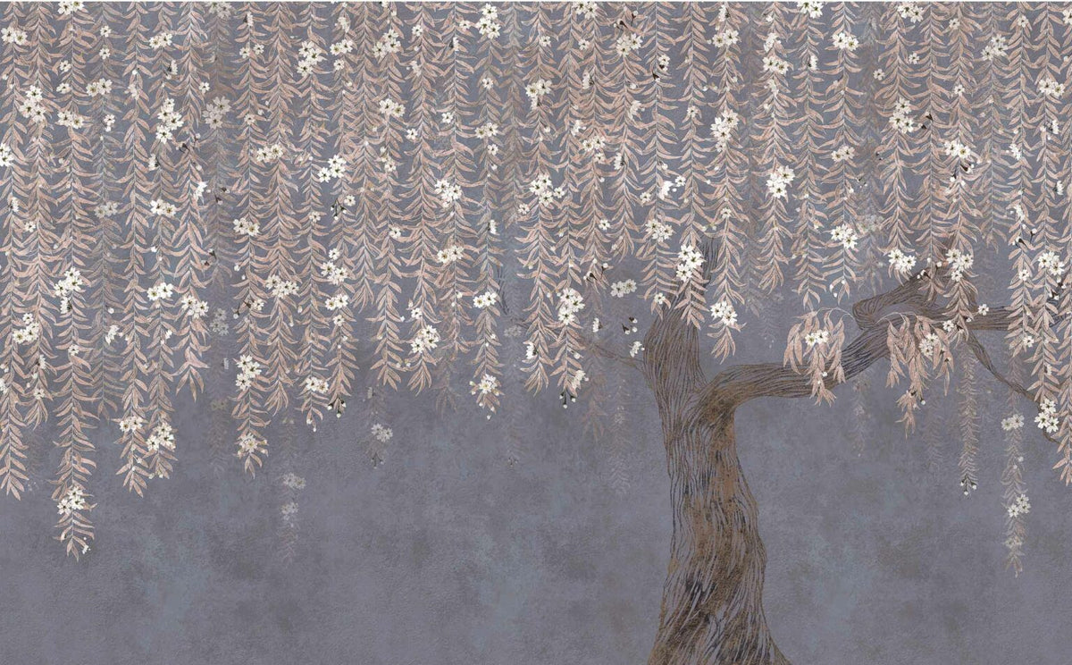 Core Cora mural by Coordonné in Winter, flat pattern view