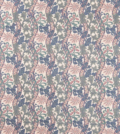 Cornflower Embroidery Fabric by Morris & Co Indigo/Plum