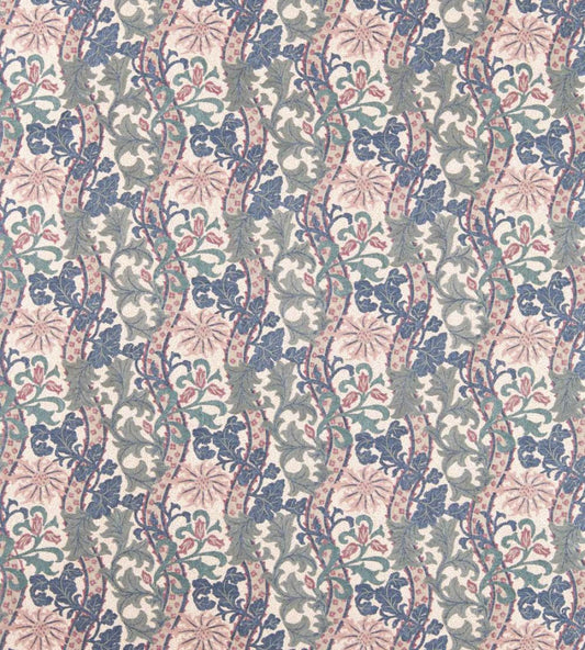 Cornflower Embroidery Fabric by Morris & Co Indigo/Plum