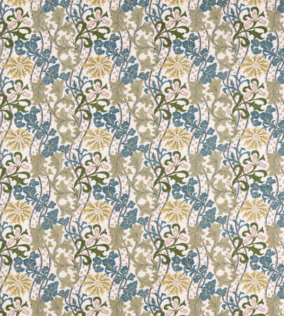 Cornflower Embroidery Fabric by Morris & Co Lemon/Nettle