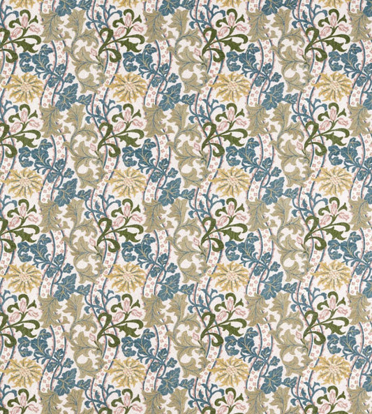 Cornflower Embroidery Fabric by Morris & Co Lemon/Nettle