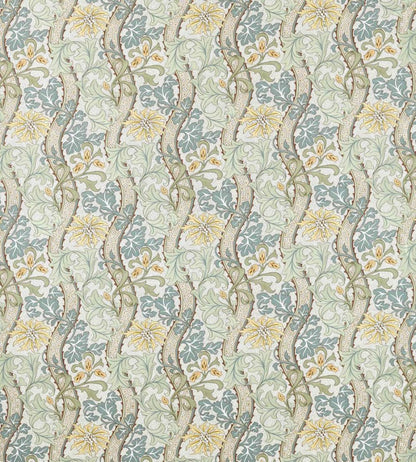 Cornflower Fabric by Morris & Co Lemon/Sage