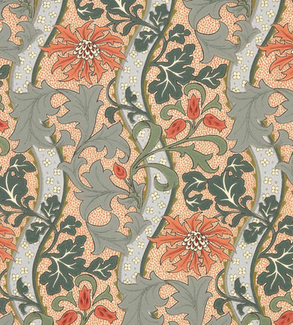 Cornflower Wallpaper by Morris & Co Russet/Teal