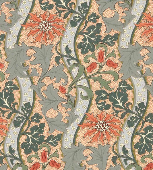 Cornflower Wallpaper by Morris & Co Russet/Teal