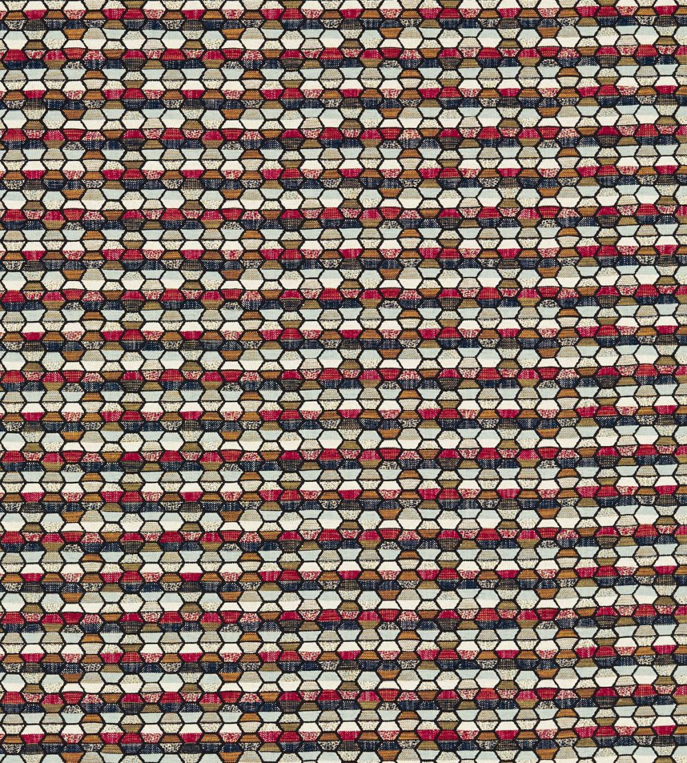 Cosmic Fabric by Clarke & Clarke Midnight/ruby