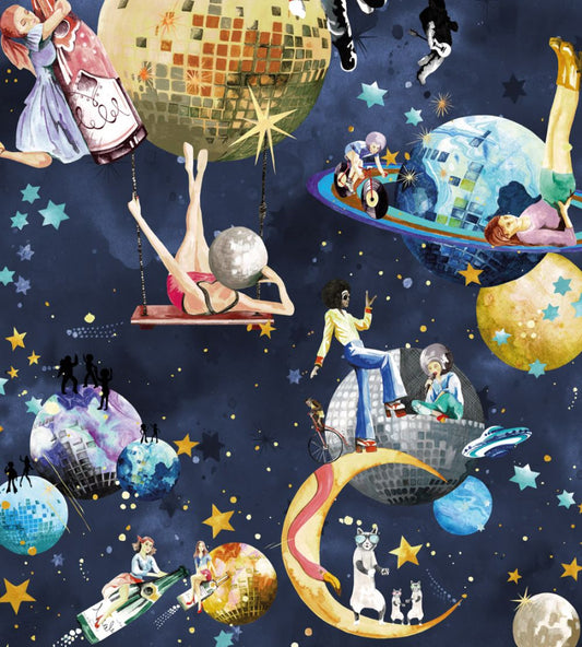 Cosmic Groove Wallpaper by Brand McKenzie Midnight