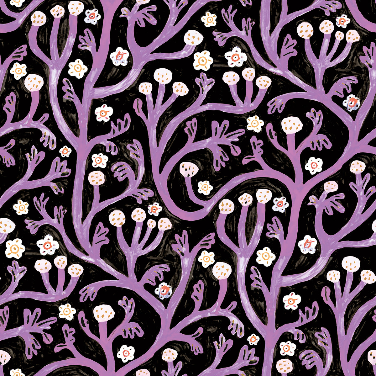 Cottage Lavender mural by Bien Fait
