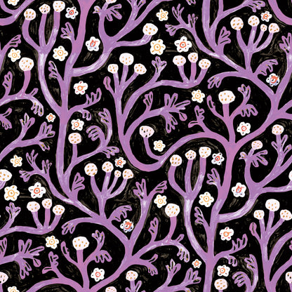 Cottage Lavender mural by Bien Fait