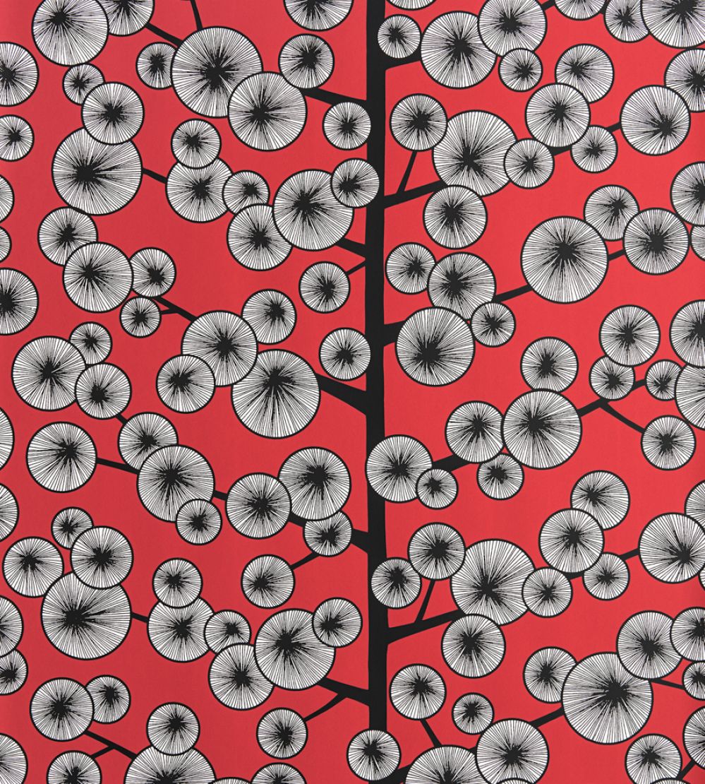 Cotton Tree Wallpaper by MissPrint Snapdragon Red