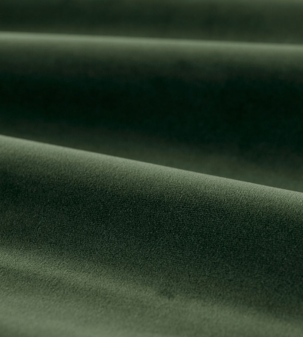 Cotton Velvet Performance Fabric by Zoffany Deep Moss