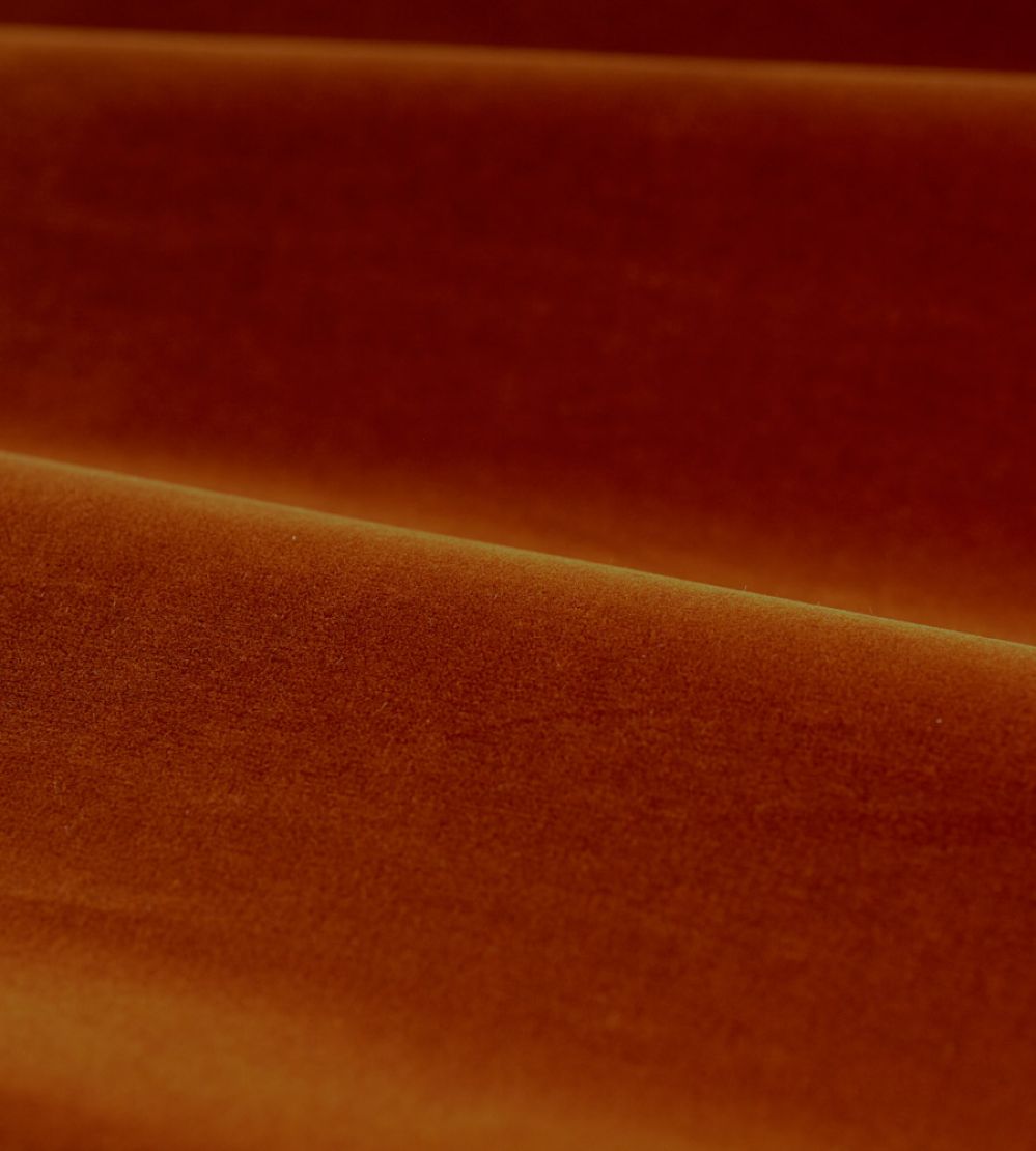 Cotton Velvet Performance Fabric by Zoffany Terracotta