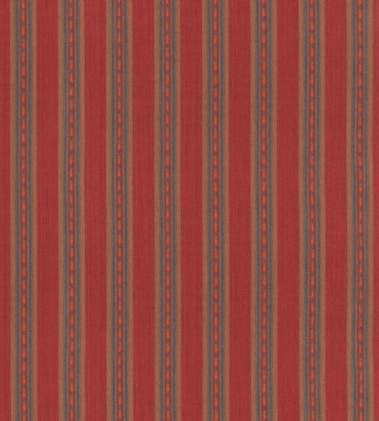 Country Stripe Fabric by Mulberry Home Red