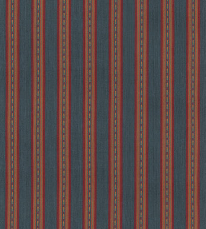 Country Stripe Fabric by Mulberry Home Teal