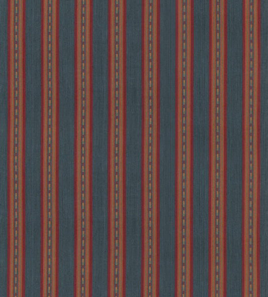 Country Stripe Fabric by Mulberry Home Teal