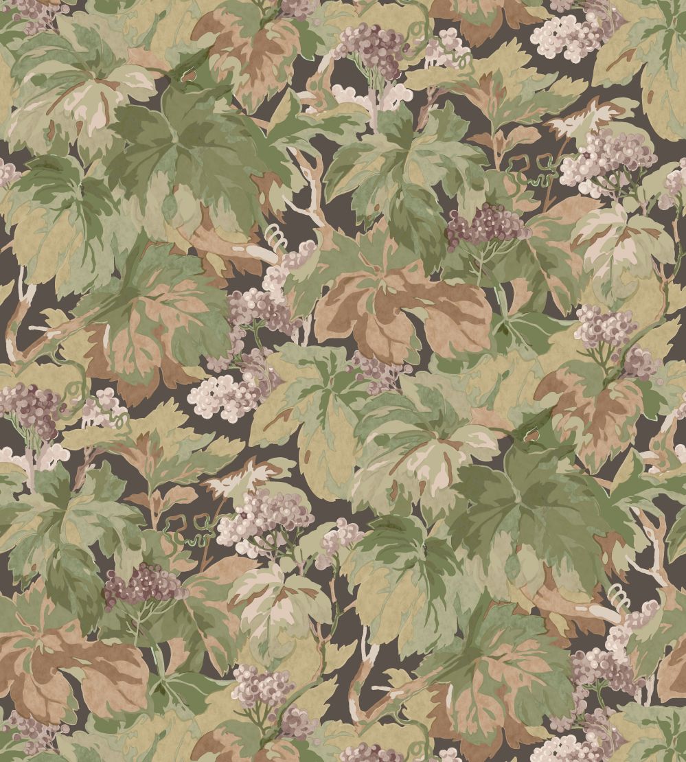 Country Walk Wallpaper by Mulberry Home Charcoal