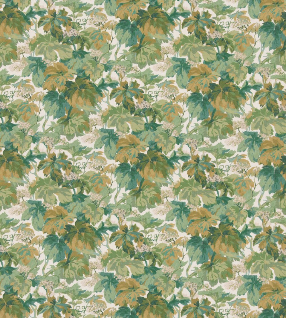 Country Walk Fabric by Mulberry Home Emerald