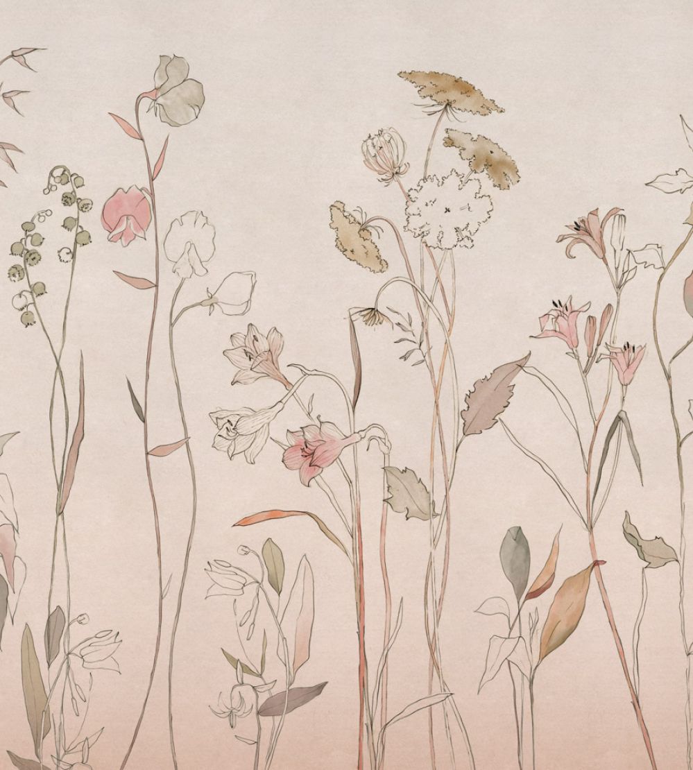 Countryside Mural by Coordonne Pink
