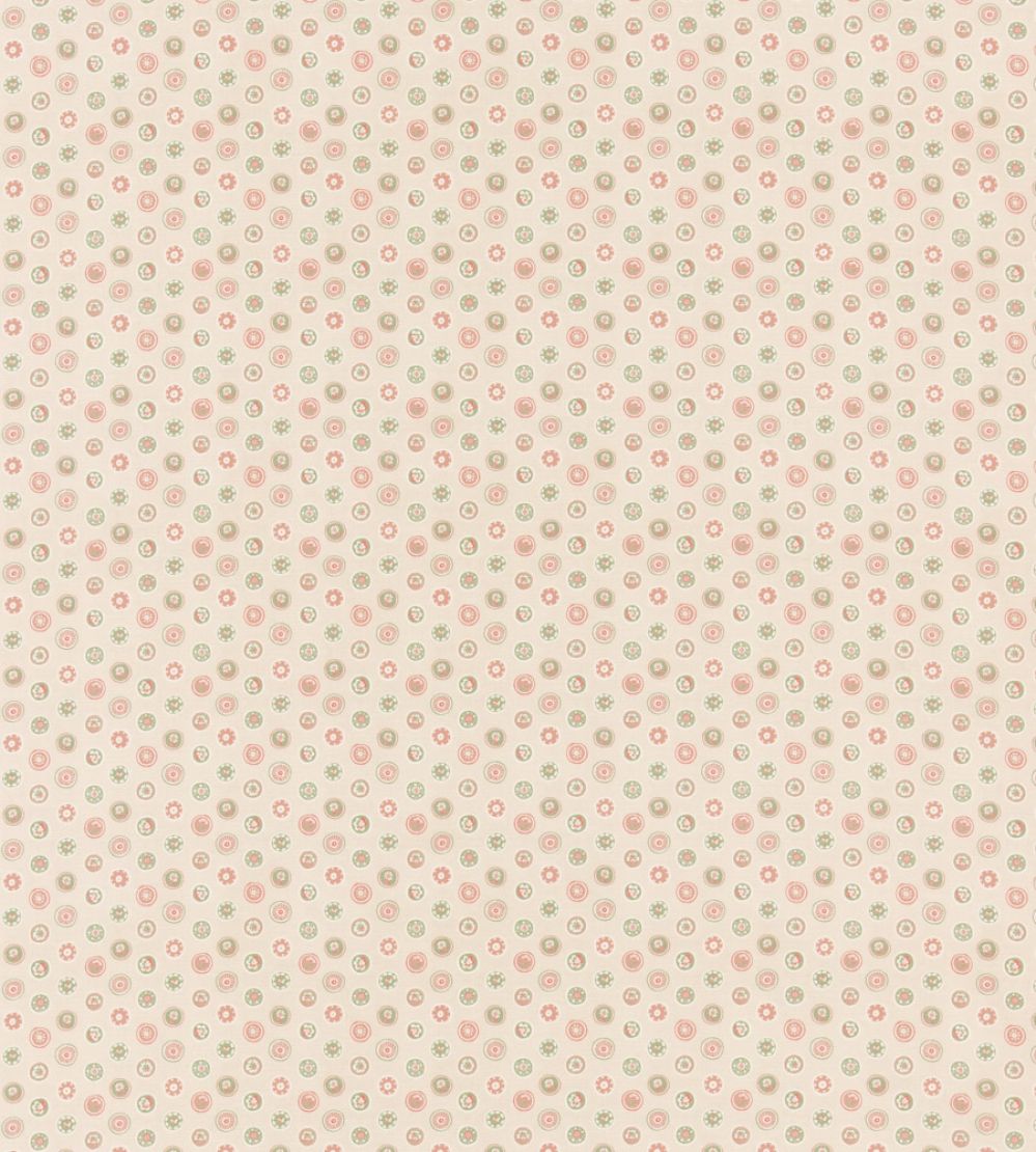 Court Buttons Fabric by GP & J Baker Pink/Green
