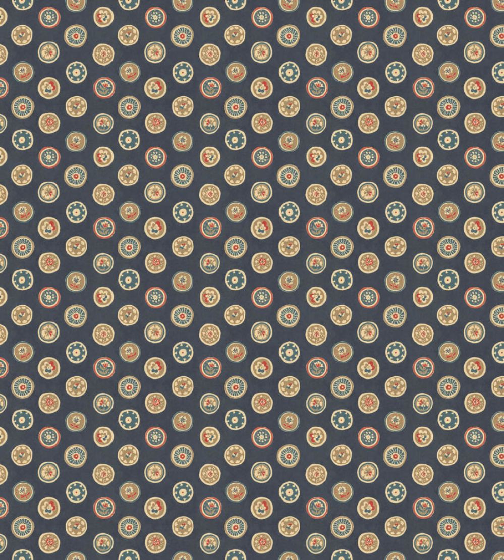 Court Buttons Wallpaper by GP & J Baker Indigo