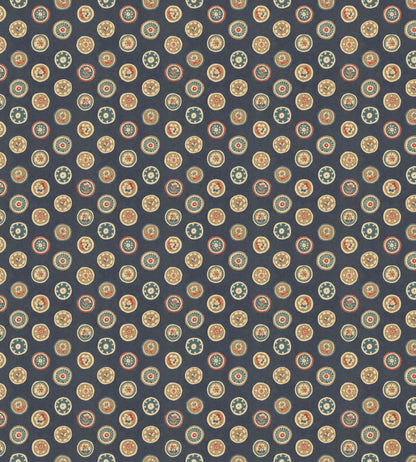 Court Buttons Wallpaper by GP & J Baker Indigo