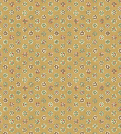 Court Buttons Wallpaper by GP & J Baker Ochre