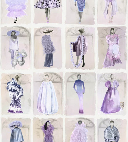 Couture Carousel Pearl With Windows Wallpaper by Cole & Son Lavender Pearl